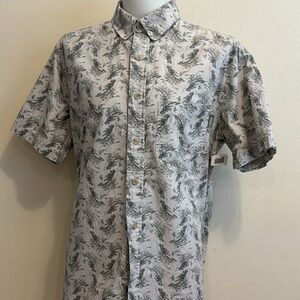 Woolrich Large Camp Pattern 100% Cotton Short Sleeve Shirt